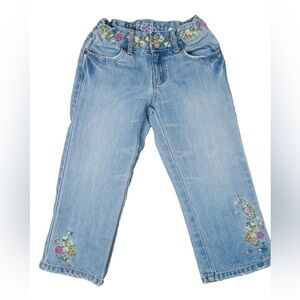 Y2K (‘11) Floral Embroidered Kids Gap Jeans Size 6 Girls